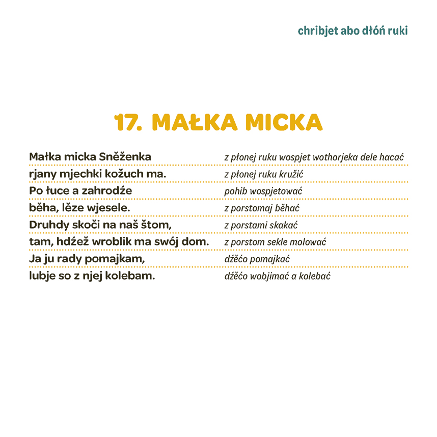 Žiwjenje na chribjeće - Masažowe hrónčka