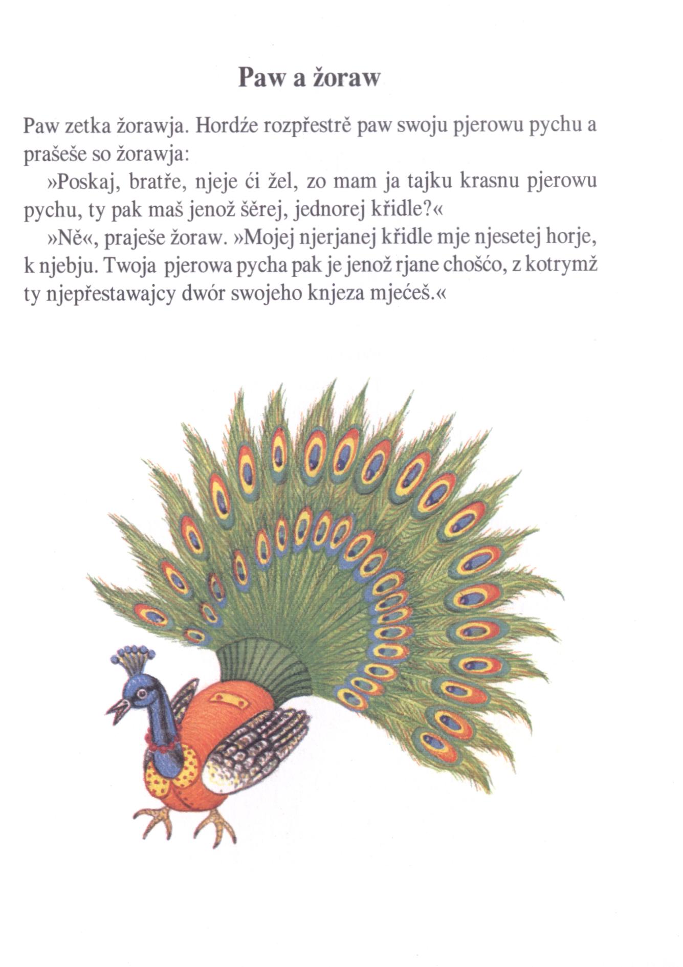 Wróna a baćon / The crow and the stork