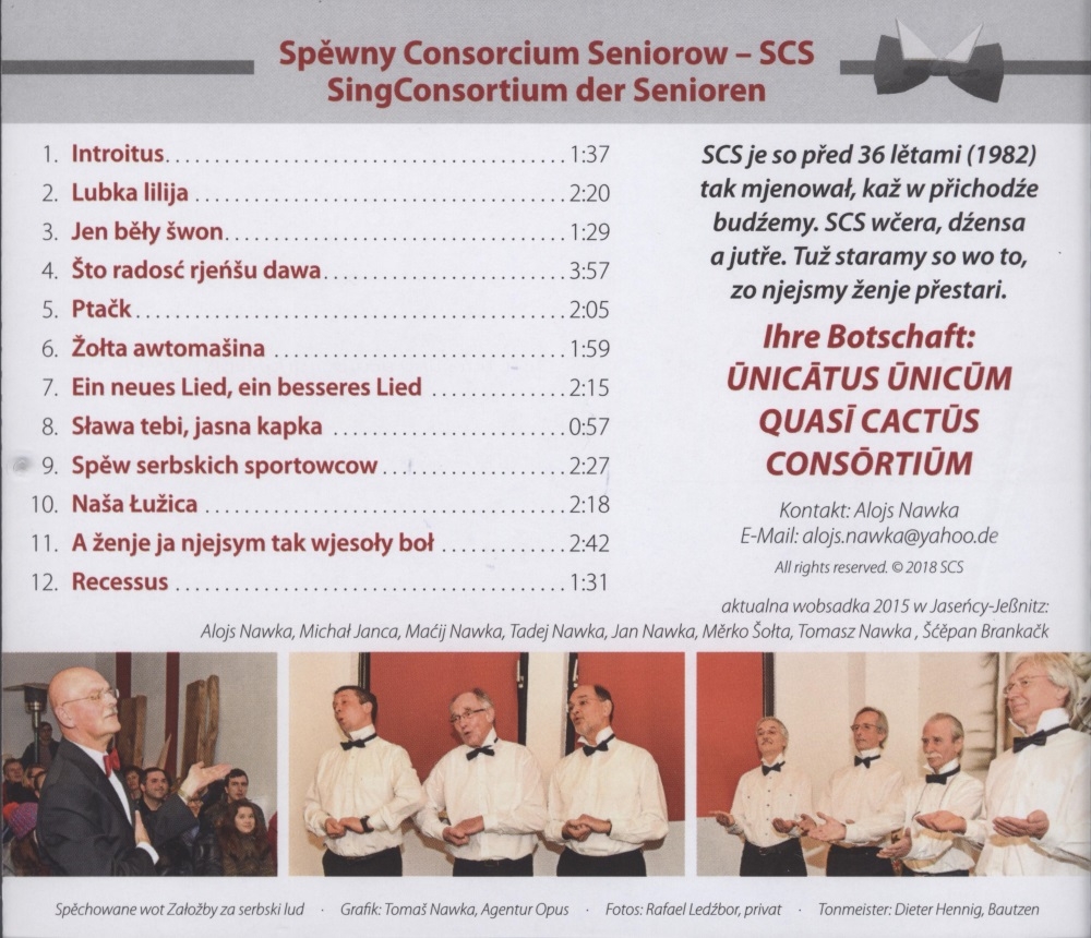 Spěwny Consorcium Seniorow - SCS / SingConsortium der Senioren