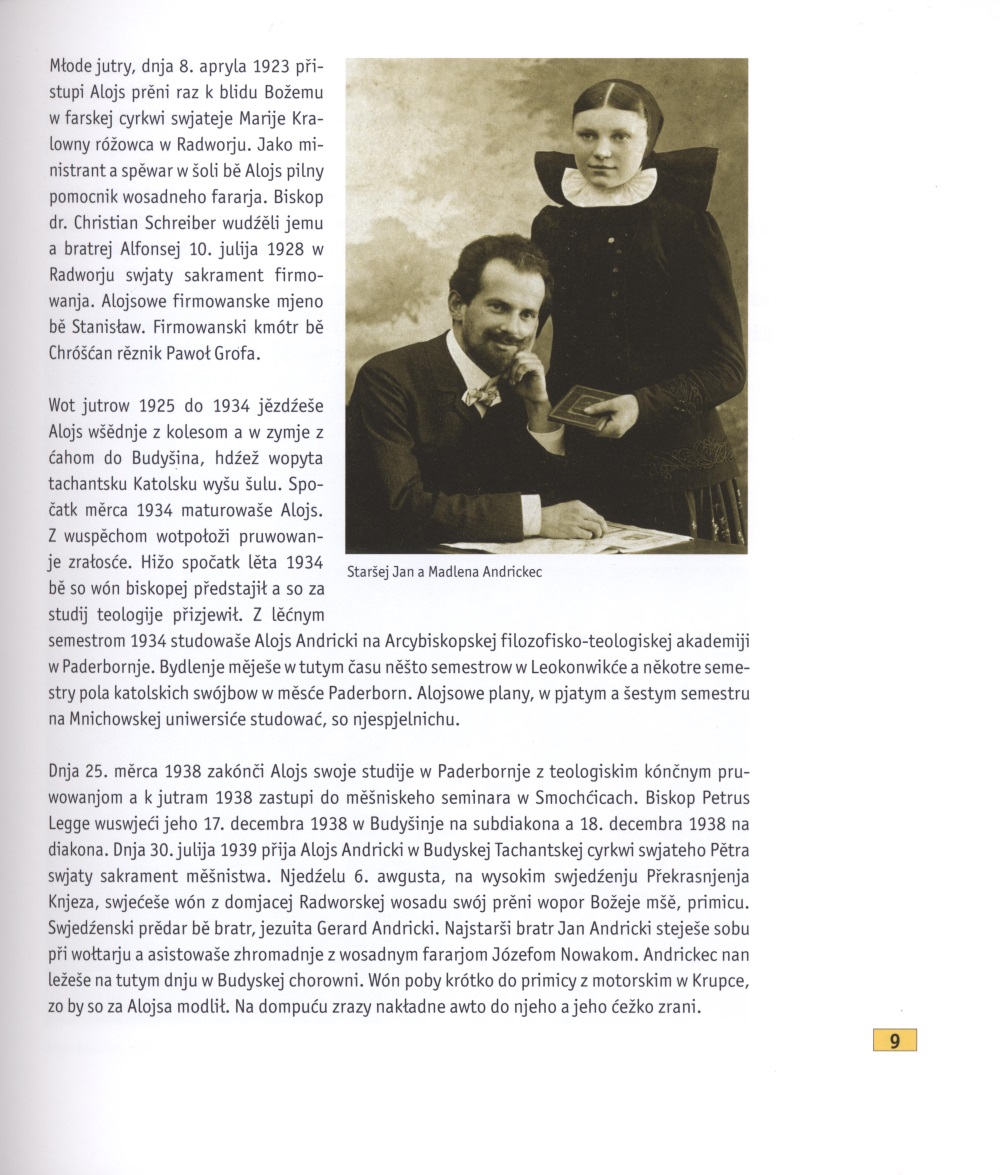 Alojs Andricki – wobraz žiwjenja