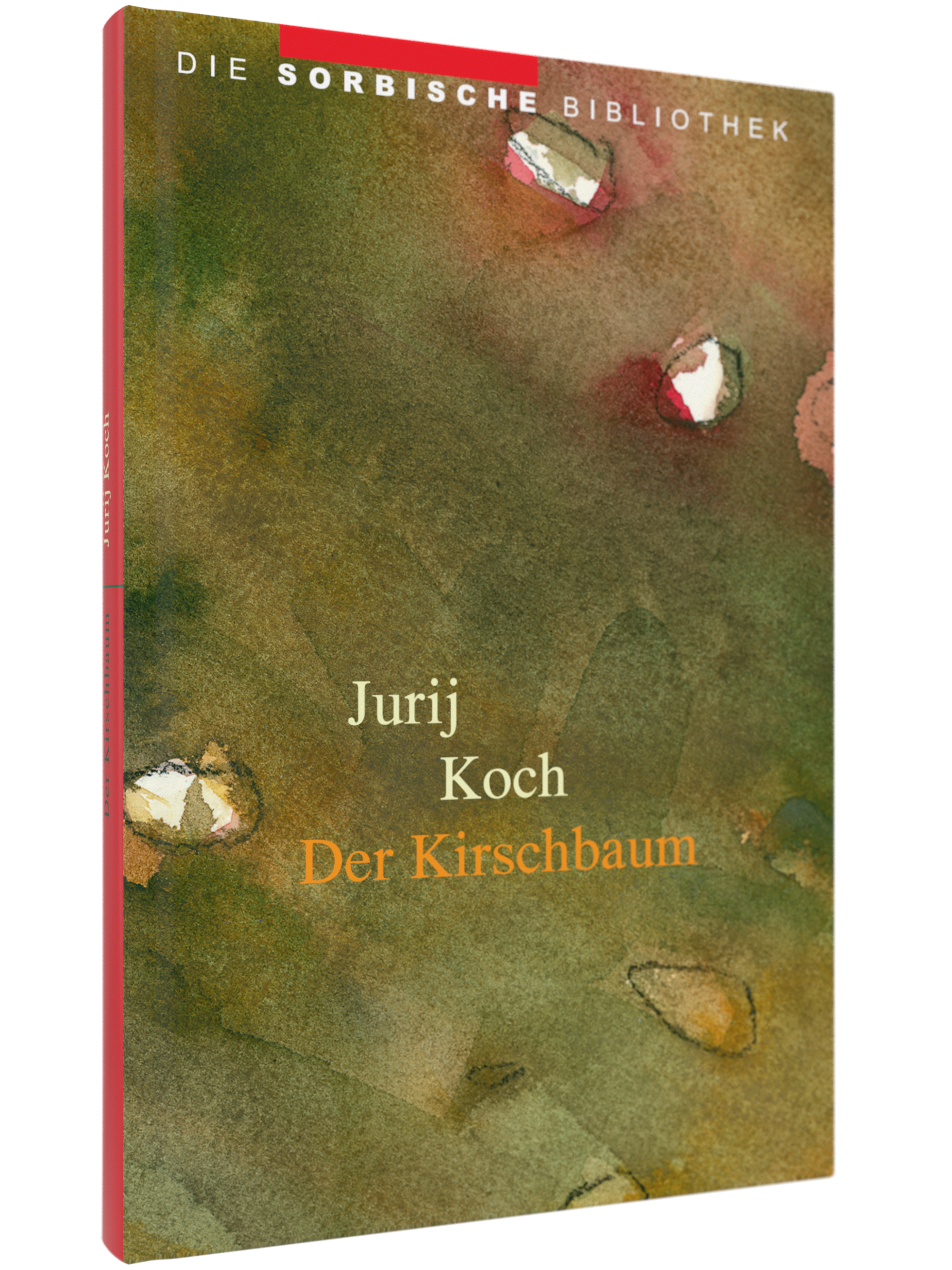Cover von Der Kirschbaum von Jurij Koch. Zusehen ist ein abstrakter Hintergrund in grün, braun und rot.