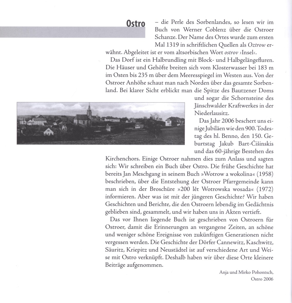 Wotrow něhdy a dźensa / Ostro im Wandel der Zeit