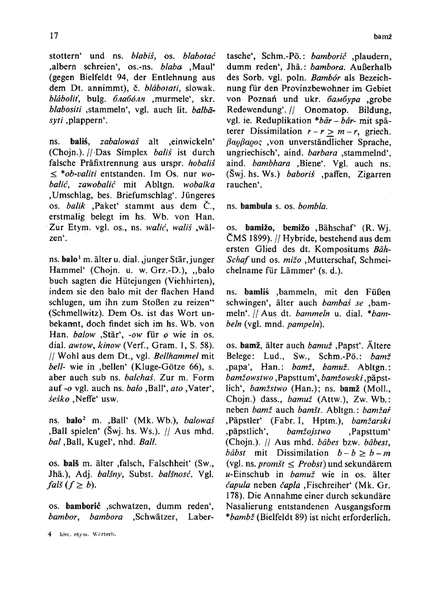 Historisch-etymologisches Wörterbuch der sorbischen Sprachen