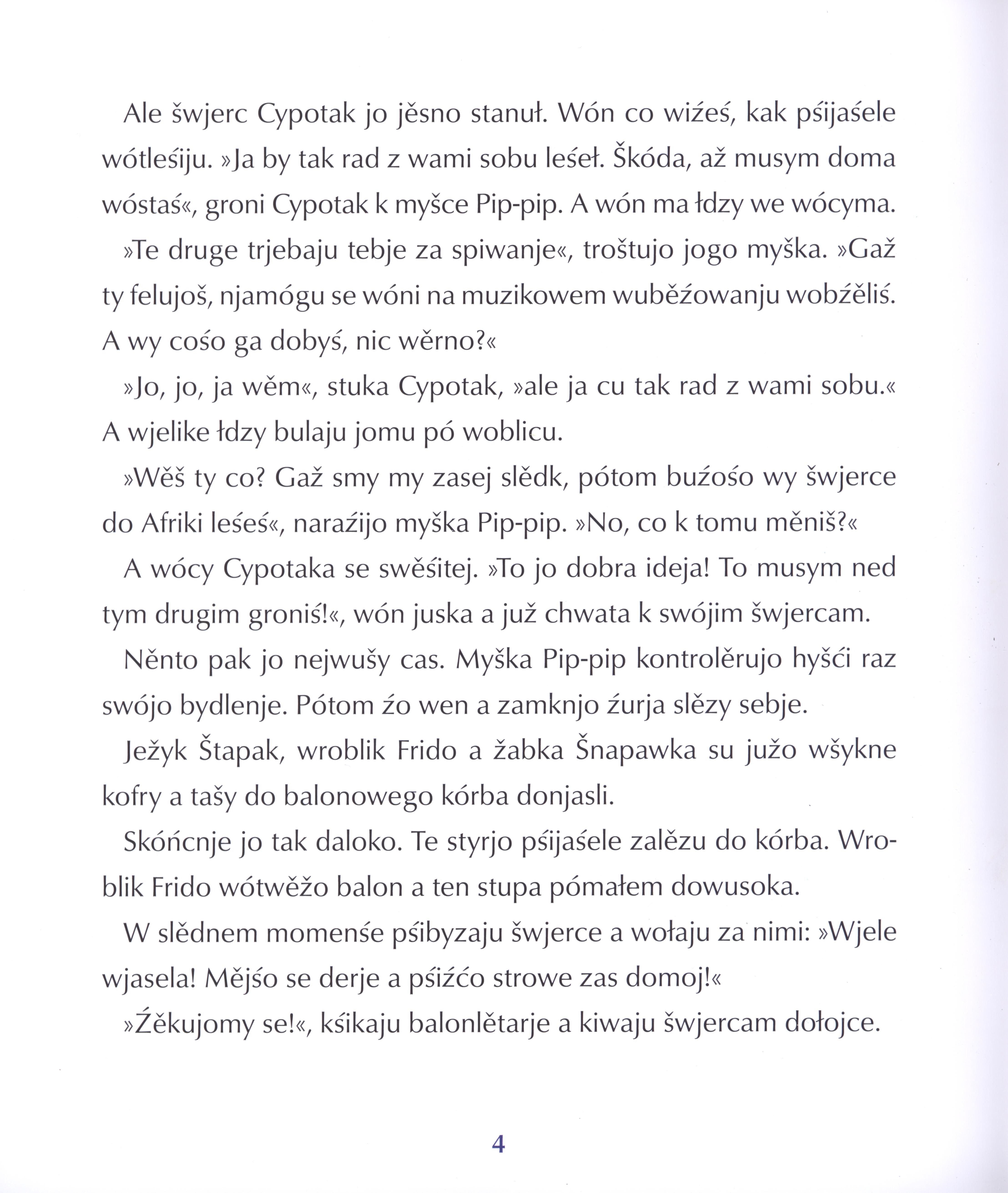 Kak su wroblik Frido a jogo pśijaśele do Afriki leśeś kśěli